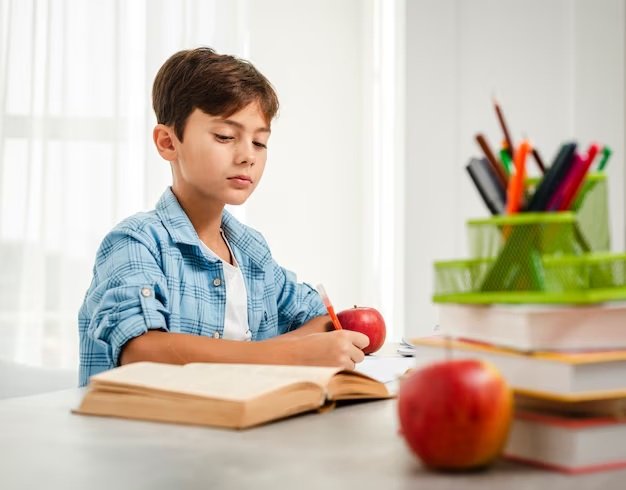 Student with books