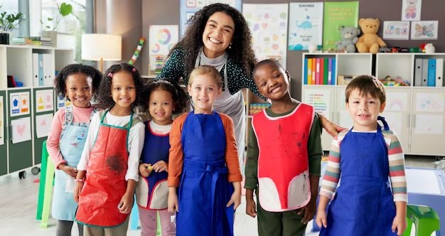 Children learning in classroom